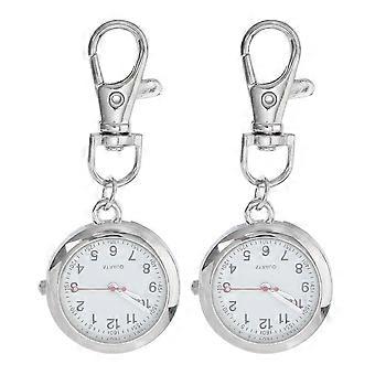 Relógio de bolso decorativo e resistente para pendurar, conjunto com 2 peças em aço inoxidável.