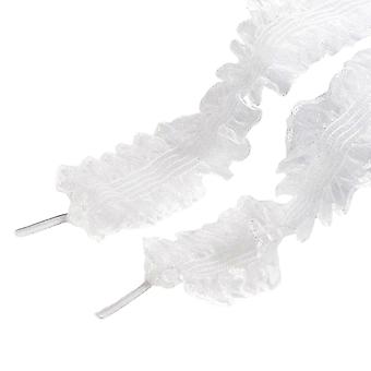 1 Paar Rüschen-Schnürsenkel für Damen und Mädchen, breite elastische Sneaker-Schnürsenkel für verschiedene Schuhtypen