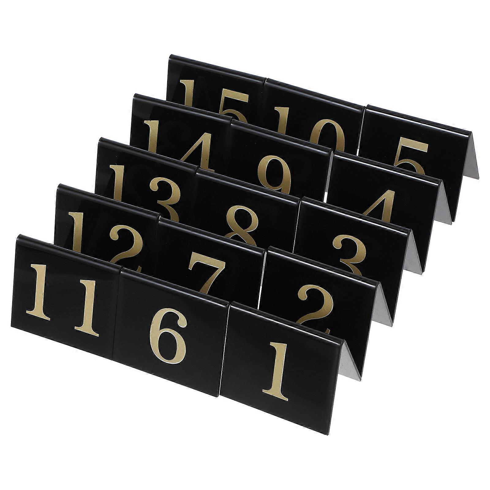 Multi-Function Number Markers Table Sign for Party Games 15Pcs