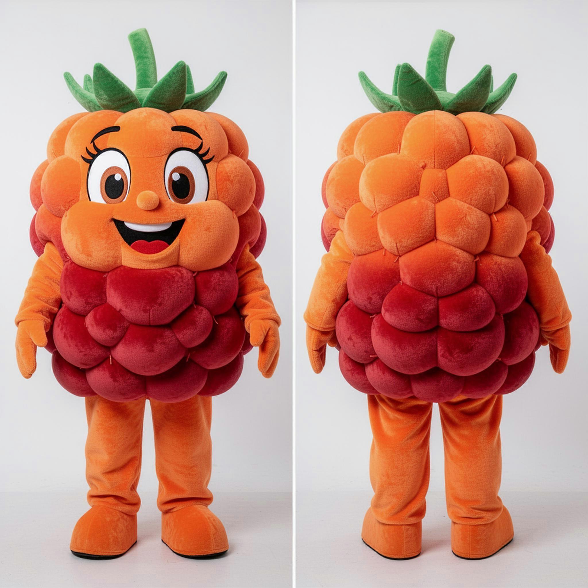 MASTICOT Vibrant Orange Cheerful Raspberry Mascot