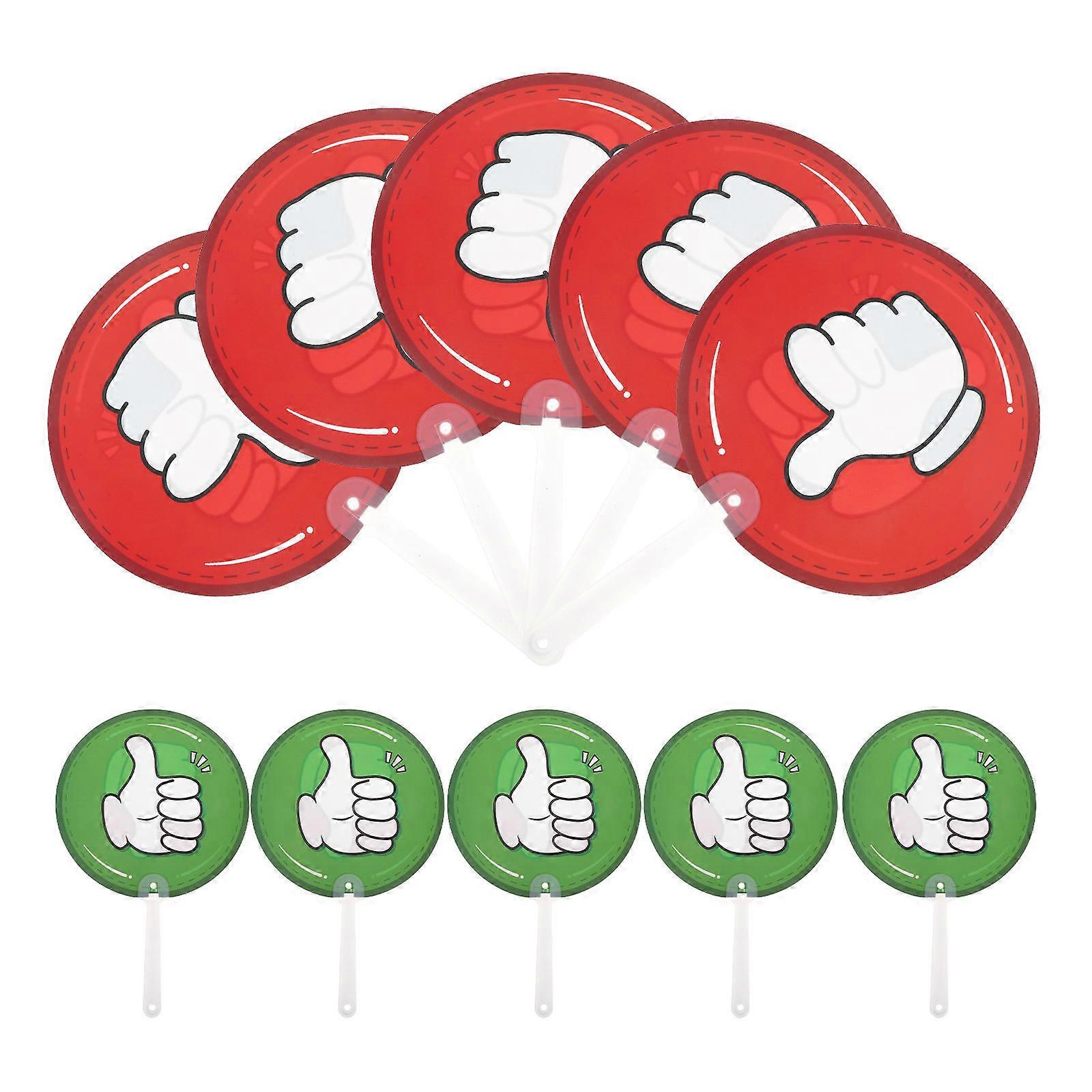 Double Sided Voting Paddles for Classroom Feedback 10Pcs Plastic Response Tools