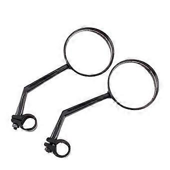 Rotatable Bike Motorcycle Convex Rearview Mirror Reflector Black -CWU