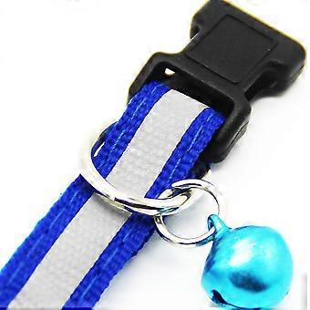 Pet Collar Reflective Adjustable Buckle Strap for Night Safety 6 Colors