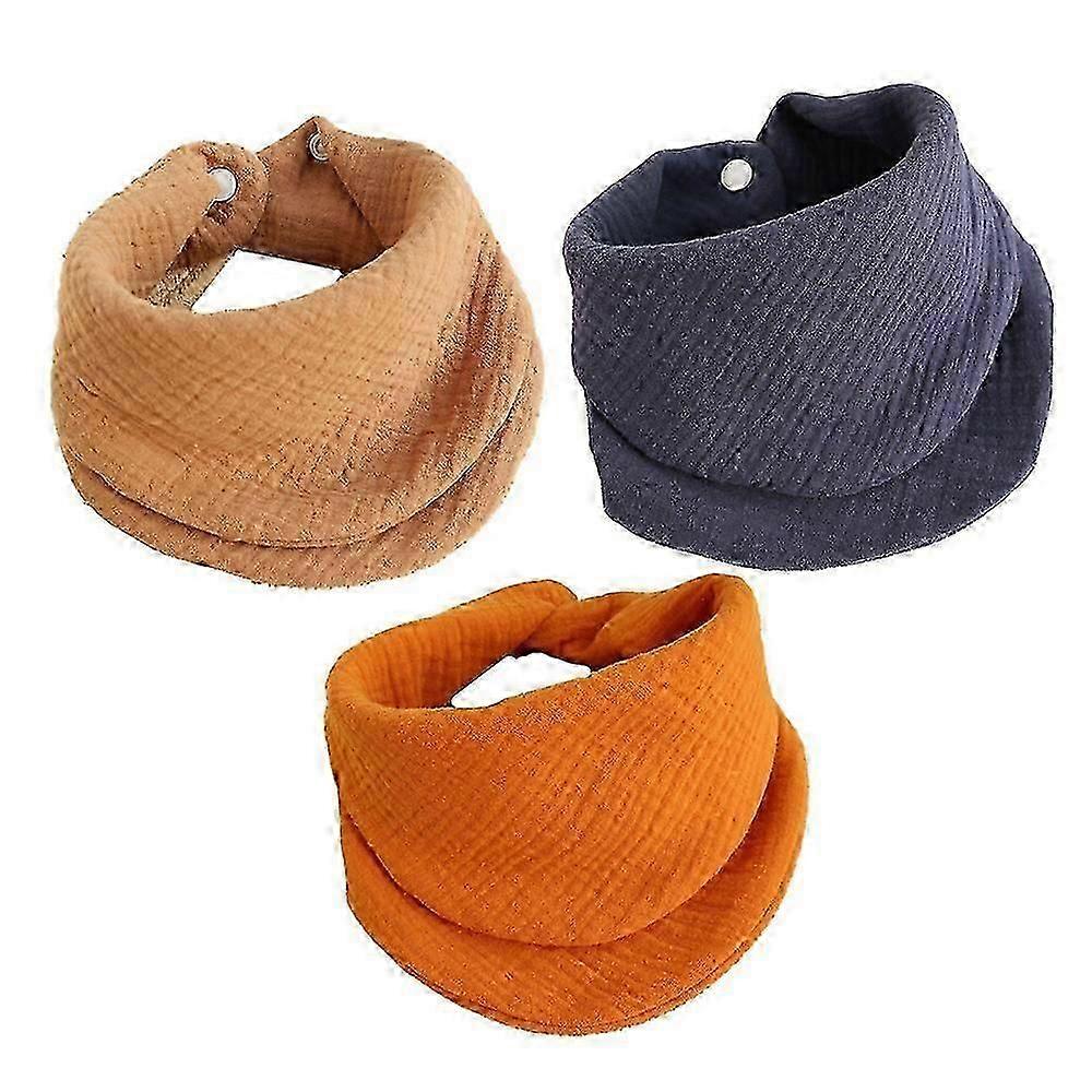 Multi-functional Solid Color 4-layer Cotton Yarn Triangle Towel, Super Soft and High Absorbency