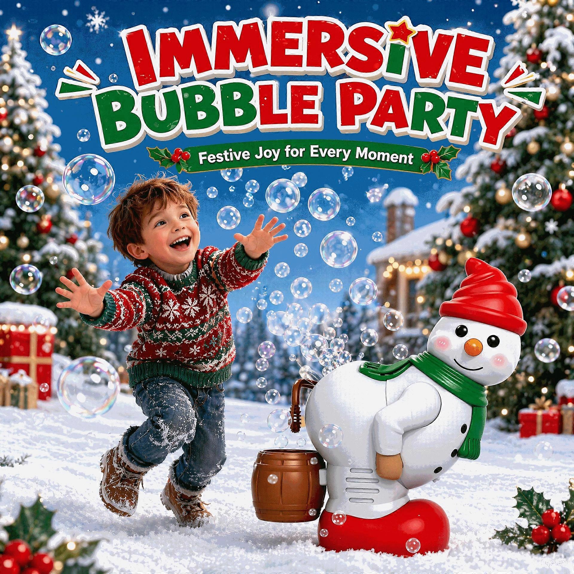 Automatic Bubble Machine for Children with Lights and Music