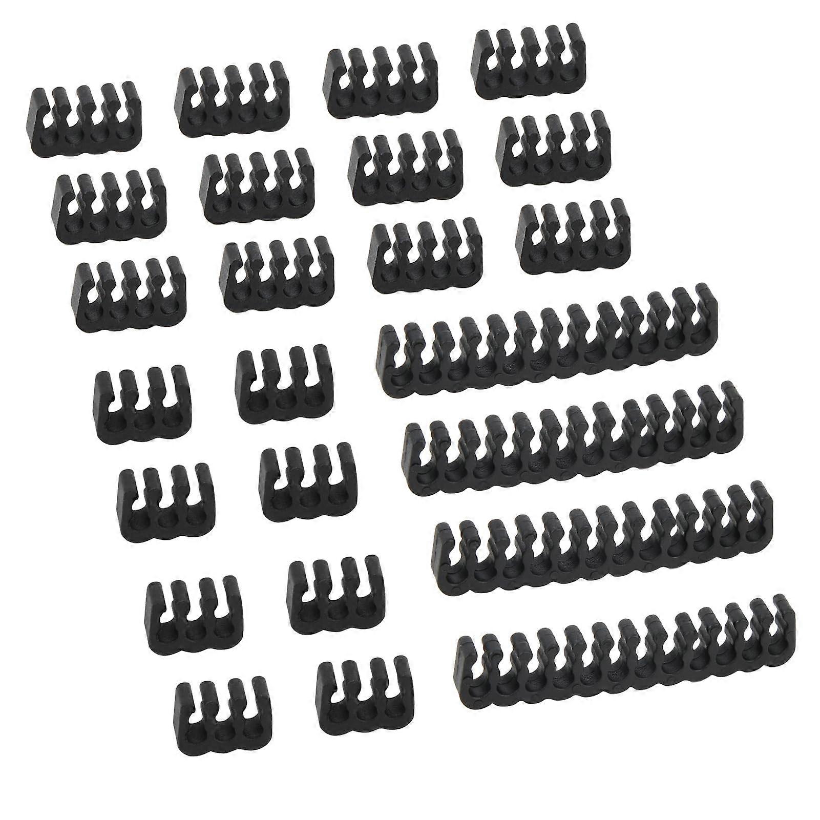 PC Cable Comb 24 Pack Cable Management Kit for Sleeved GPU and CPU Cables, Clean Airflow Design, Black