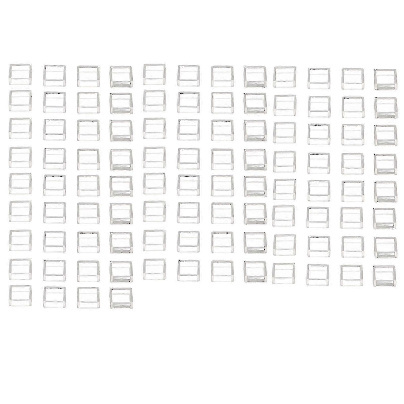 100Pcs Tactile Switch Cover Tact Touch Button Cap Square Transparent ABS Set Kit