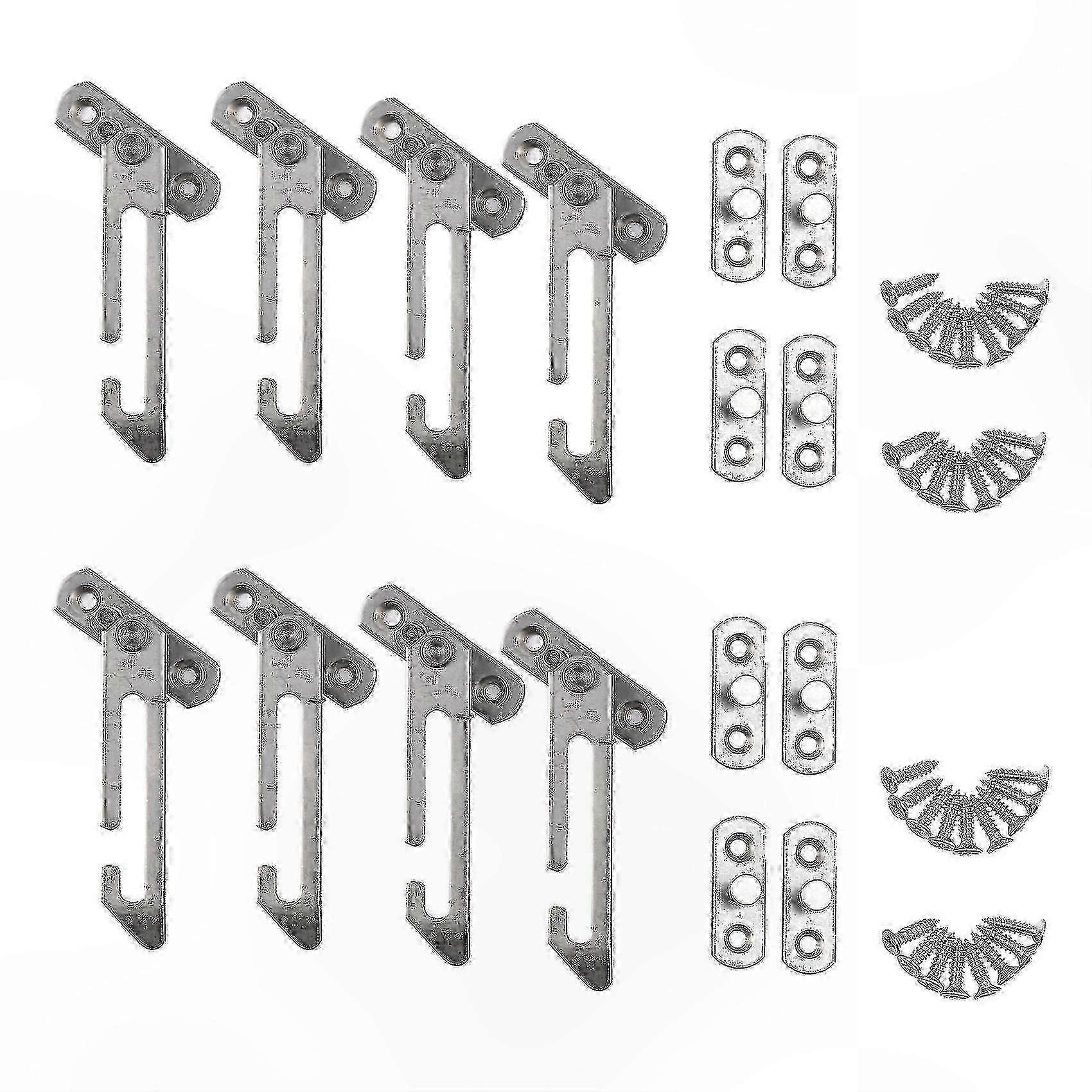 8-Pack Stainless Steel Window Restrictor Locks with Safety Hooks compatible with Childproofing