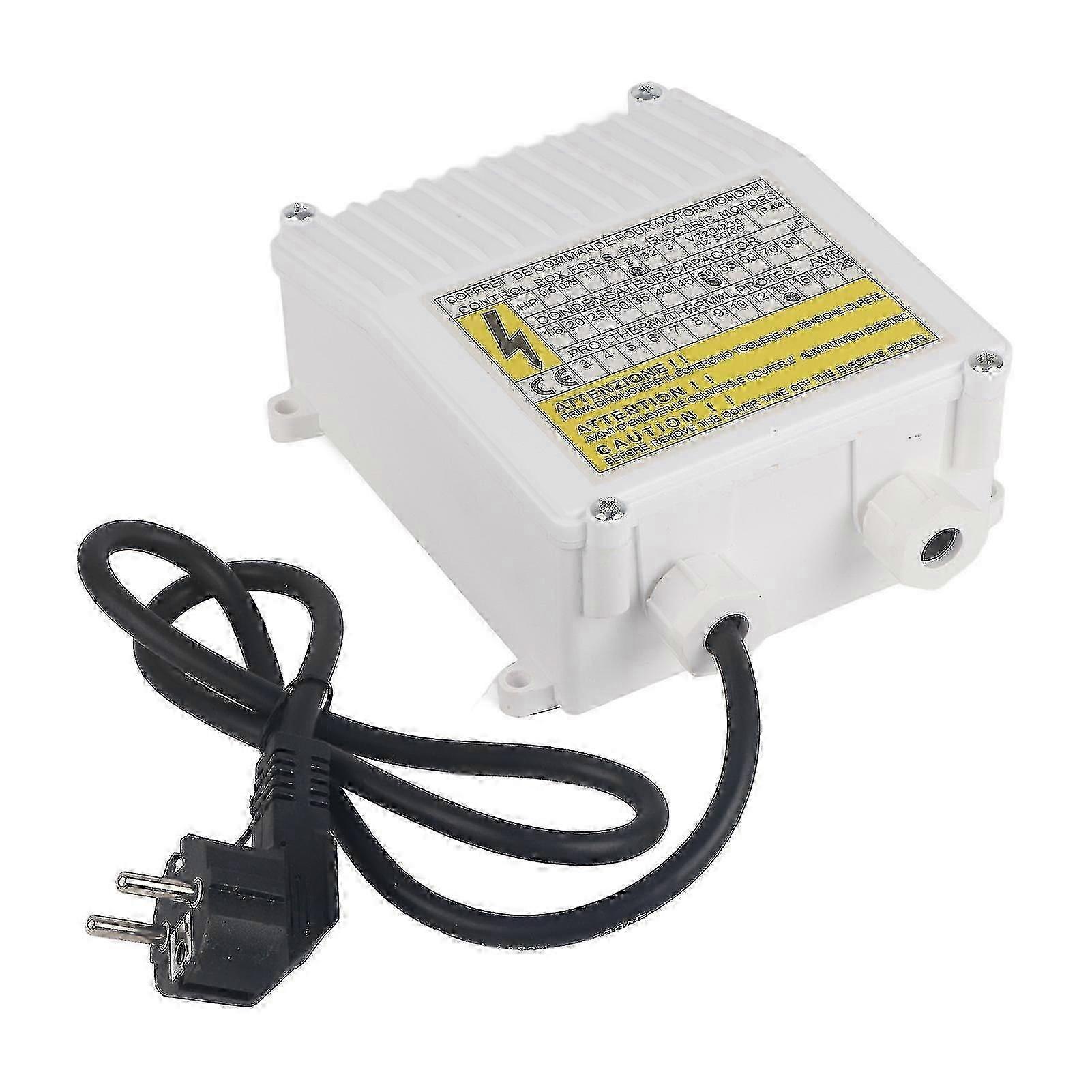 Control box for deep well submersible pump