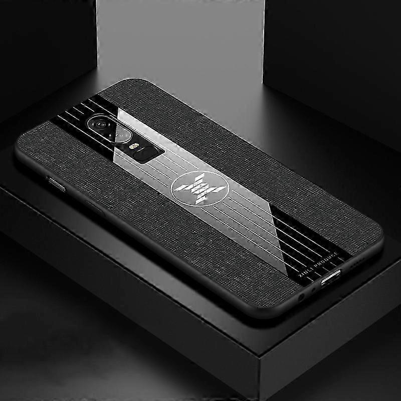 XINLI Shockproof TPU Protective Case with Stitched Cloth Texture for OnePlus 6