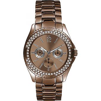 Guess rock candy quartz analog woman watch with W15531L1 stainless steel bracelet