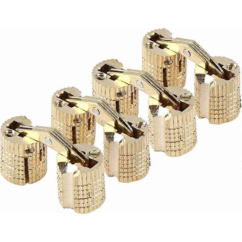 Concealed Brass Barrel Hinges, 180° Opening, Countersunk Design