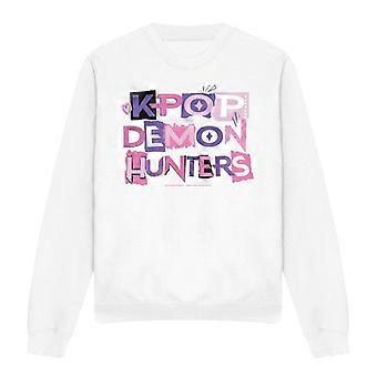 K-Pop Demon Hunters Unisex Adult Scrapbook Logo Sweatshirt