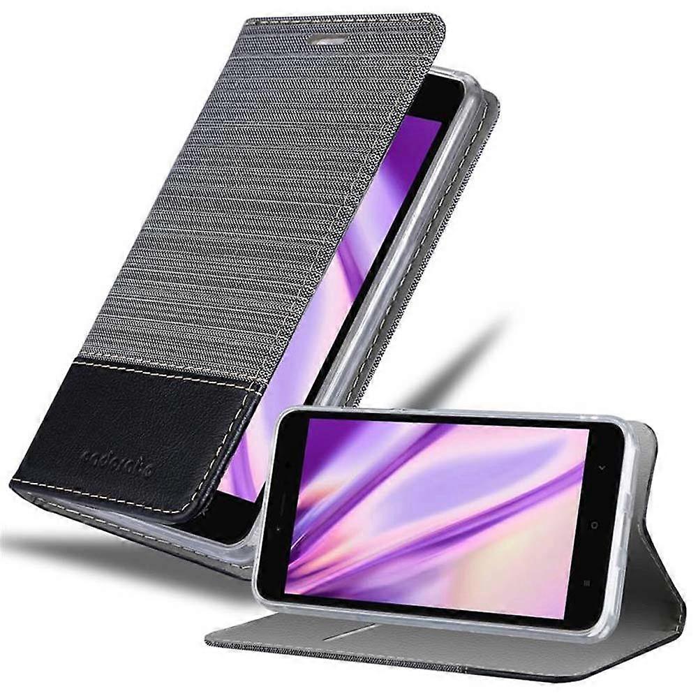 Case compatible with Xiaomi Redmi Note 5A - protective case in jeans look and with stand function