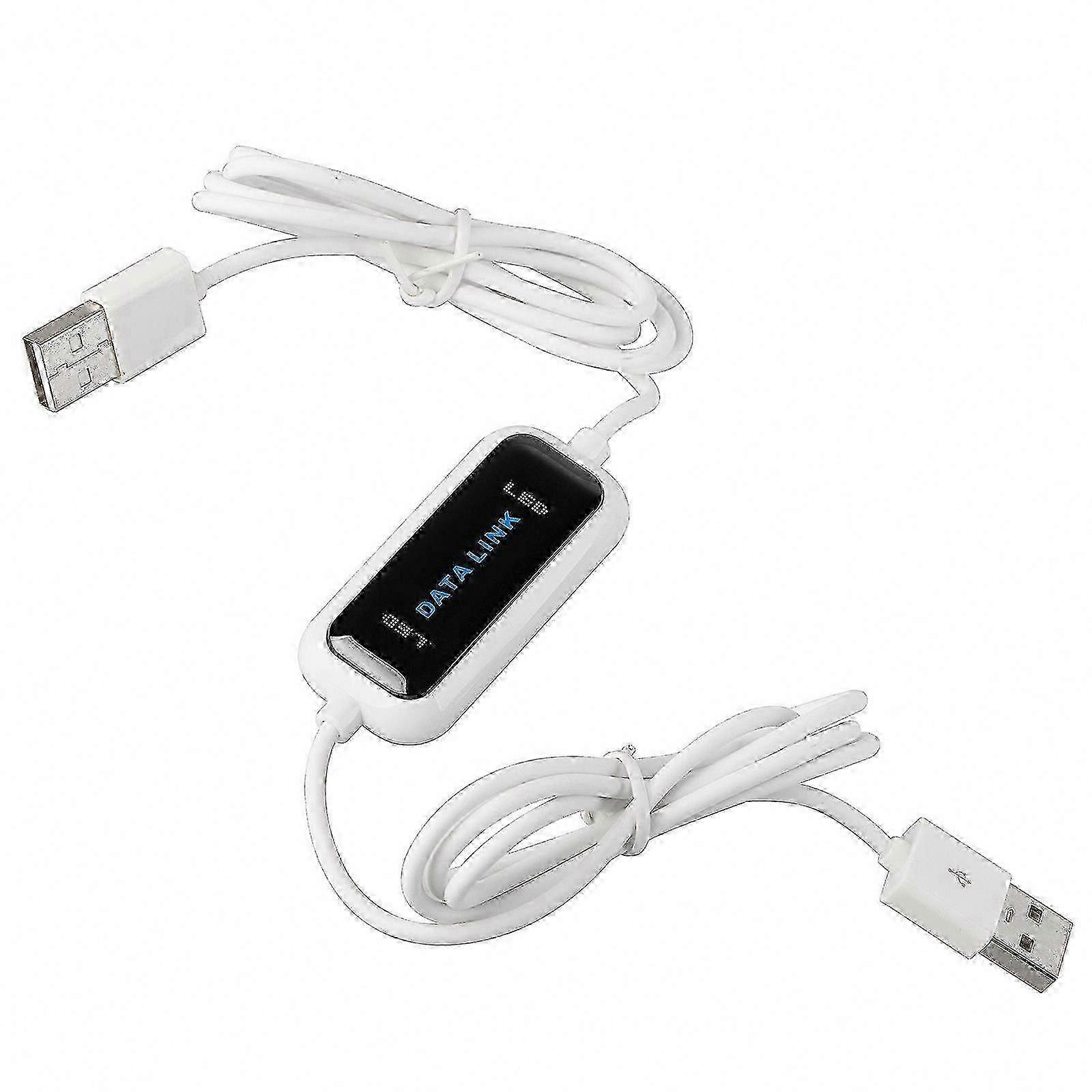 USB Cable for Direct PC to PC File Transfer and Data Sync Link Between Computers