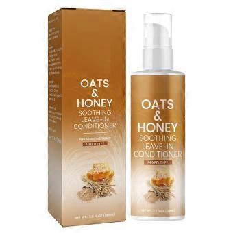 Oatmeal Honey Leave-In Conditioner - Soothing Repair for Frizz & Damaged Hair, Moisturizing Solution, 8 oz 