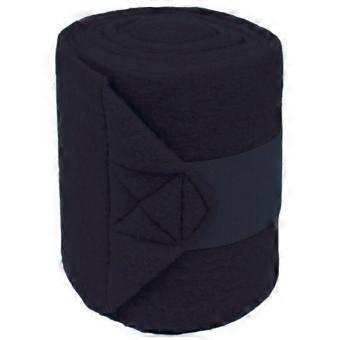Partrade Polo Fleece Bandages, 9 Feet-4 Pack,Black