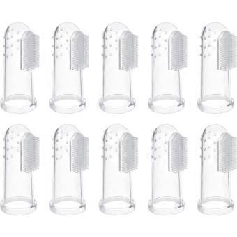 10 stuks siliconen tandenborstels voor huisdieren (katten en honden) voor het reinigen van de tanden.