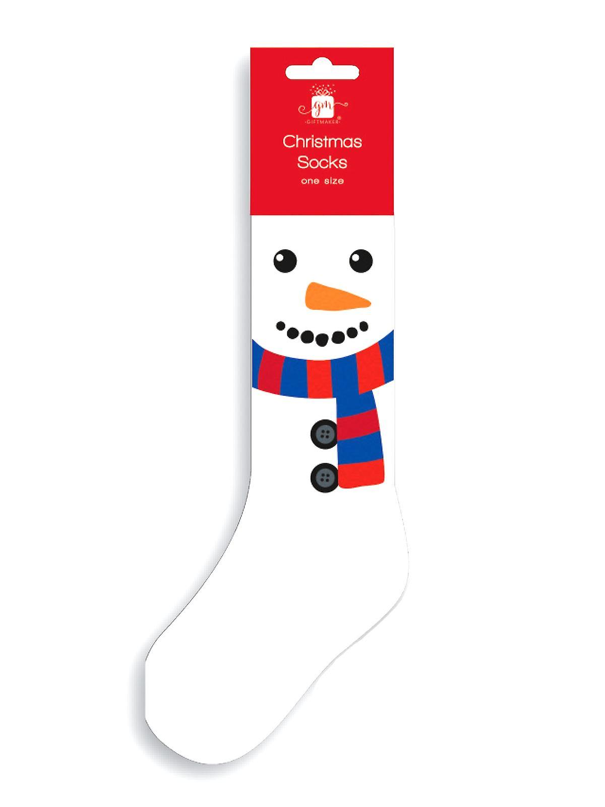 Childrens Novelty Fluffy Christmas Socks Snowman Unisex Onesize
