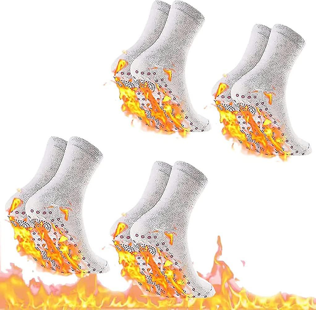 4 Pair Tourmaline Slimming Health Sock Tourmaline Acupressure Self Heating Shaping Socks Self-heating Socks For Men Women