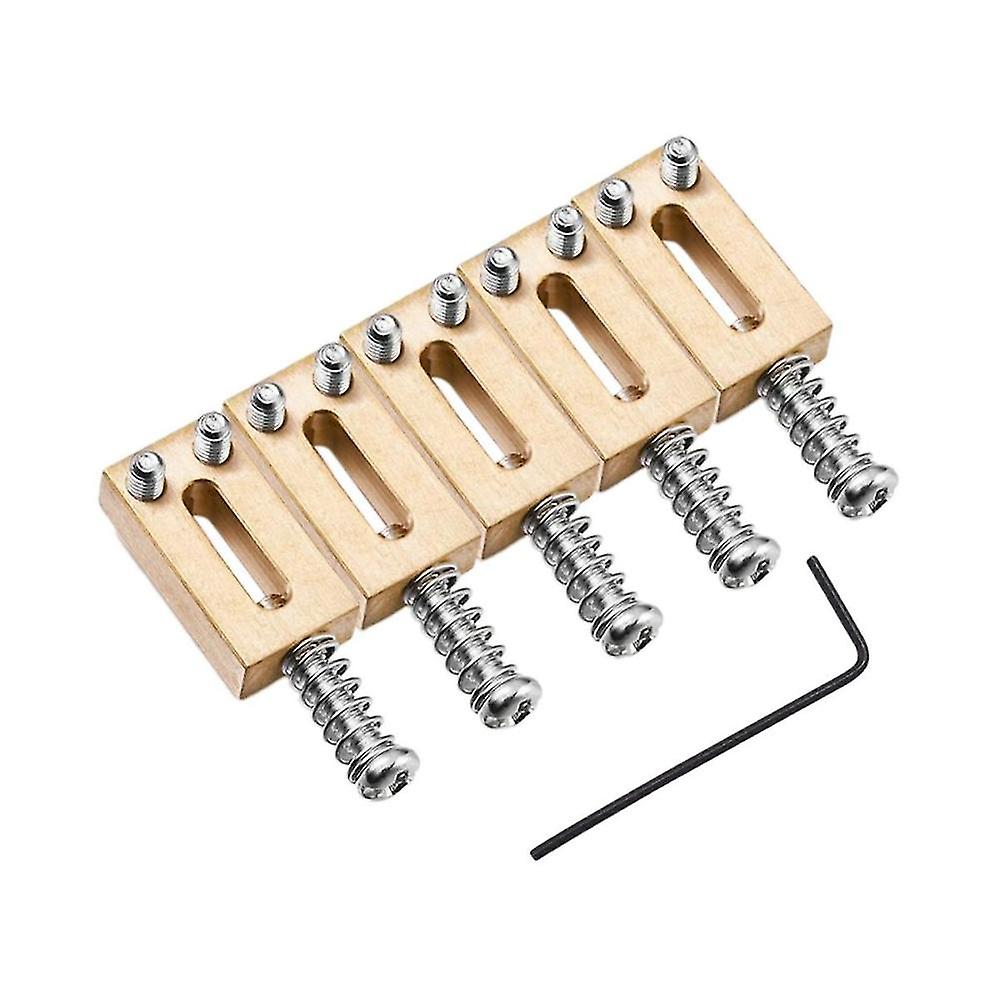6 Set Bridge Saddle For Solid Brass Electric Guitar Bridge Bridge Code String Pull String Code Stri