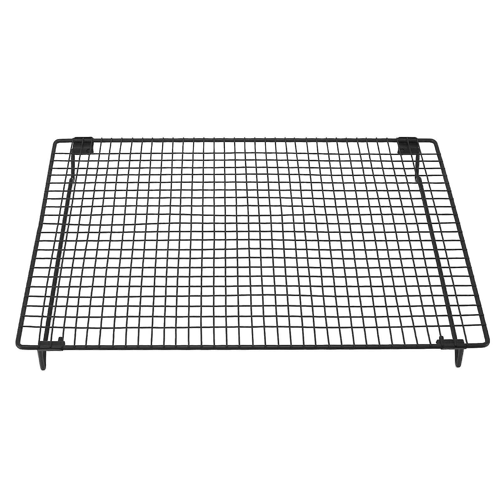 Cooling Rack Iron Bread Cookie Cake Cooling Net Oven Accessories for Dessert Coffee Shop Bakery Black