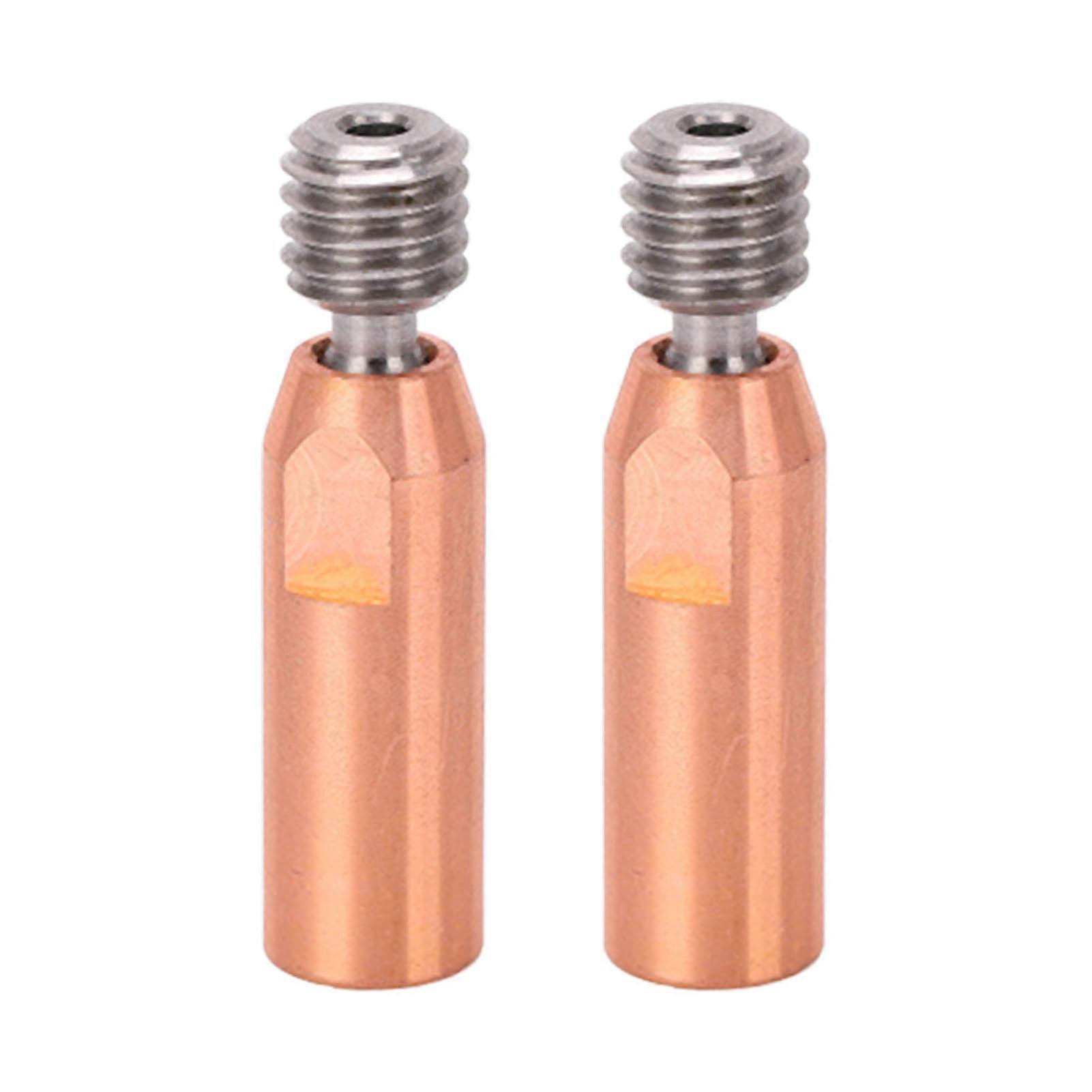 Risegun Ti Alloy Kupfer Halsdüse 3D Drucker Throat Nozzle 2er-Pack, Ti Alloy Kupfer Bimetall, für Ender 3 3 V2 3 Pro Hotend, 1,75mm Bohrung