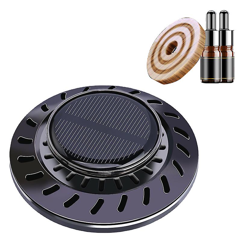 Car Essential Oil Diffuser, Rotating, Eliminates Odors, Long Lasting Fragrance, Stress Relief, Air Freshener, Black