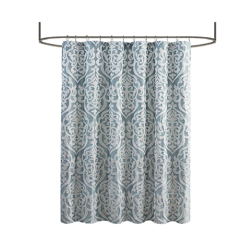 Luxury textured jacquard shower curtain