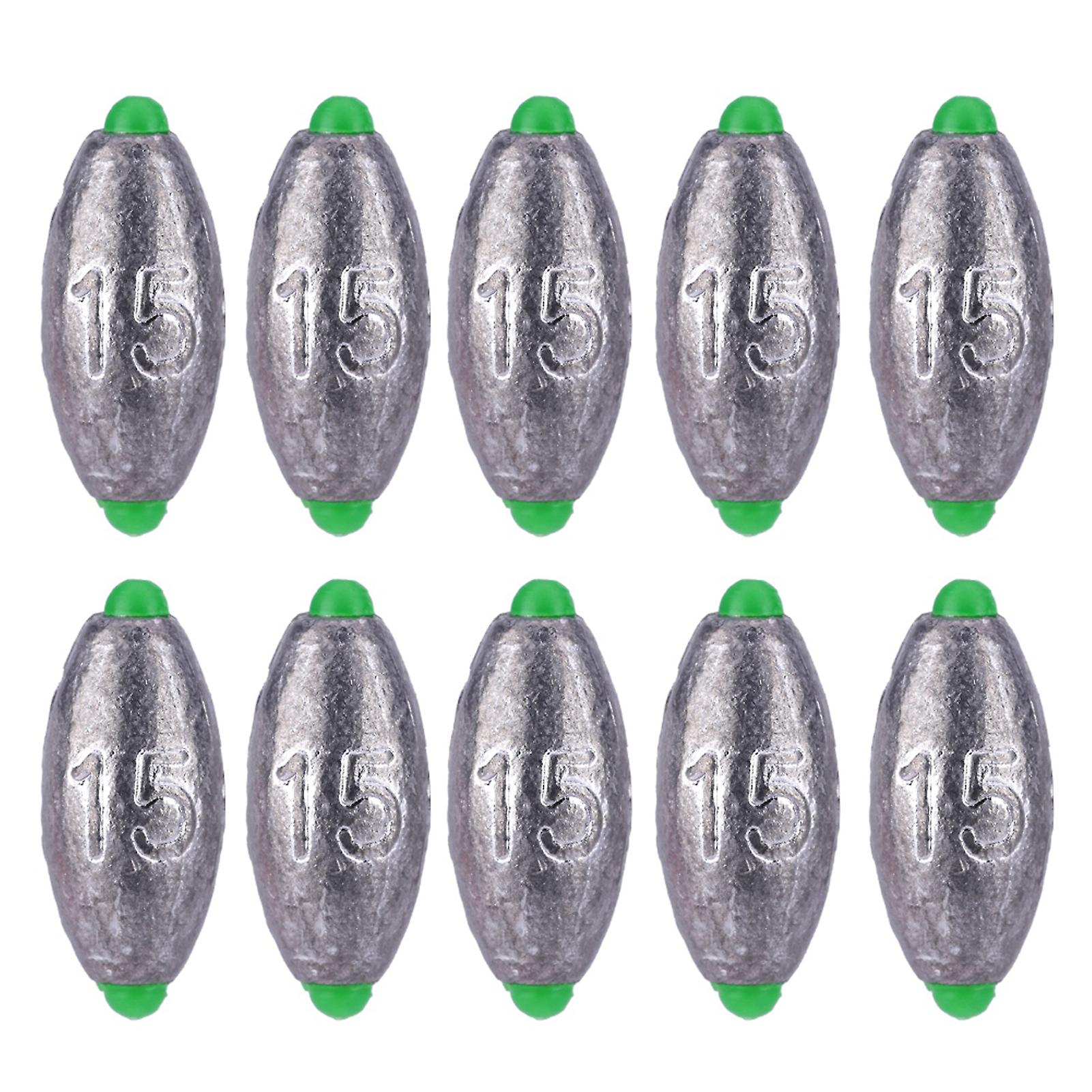 10pcs 5 Sizes Removable Split Shot Sinkers Weights Fishing Sinker Tackle Kits