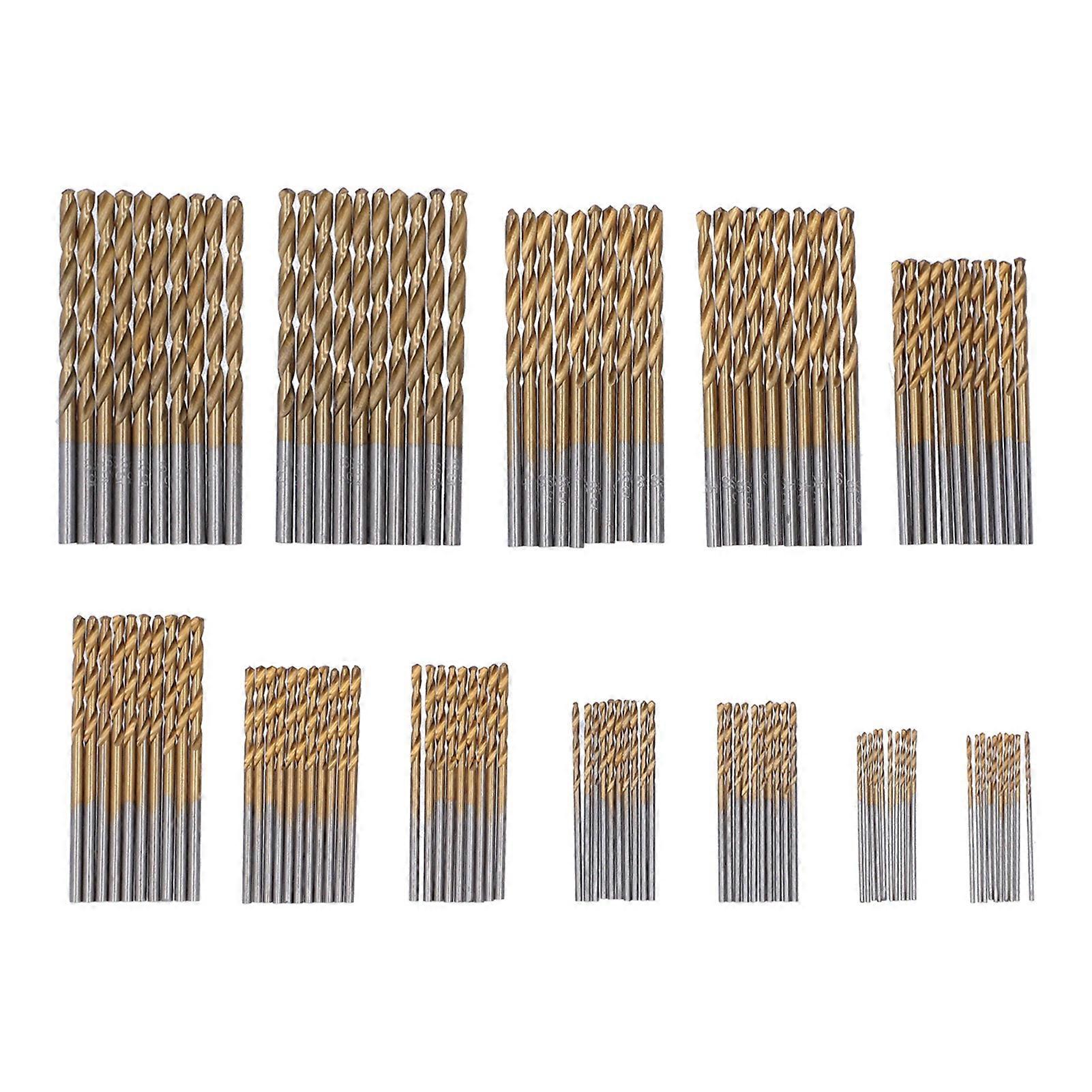 120Pcs Twist Drill Bits HSS Ti Plated Manual Hardware Tools Replacement 1/1.5/2/2.5/3/3.5mm