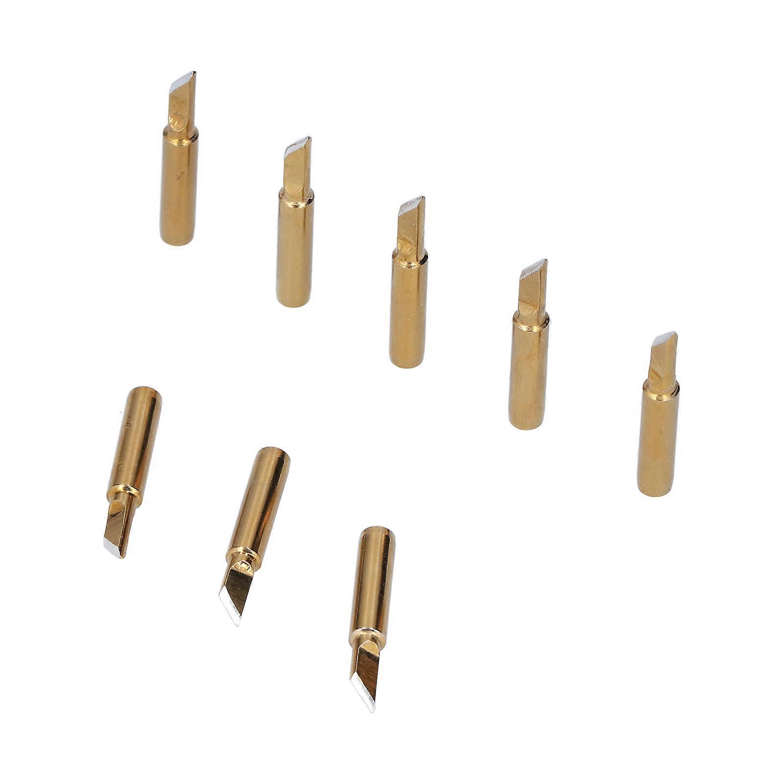 Qukaim Solder Tips Replacement Soldering Iron Tips, 10 Pcs Replacement Gold Solder Tips for 60W 900M-T-K, Solder Tips Accessories for Welding,