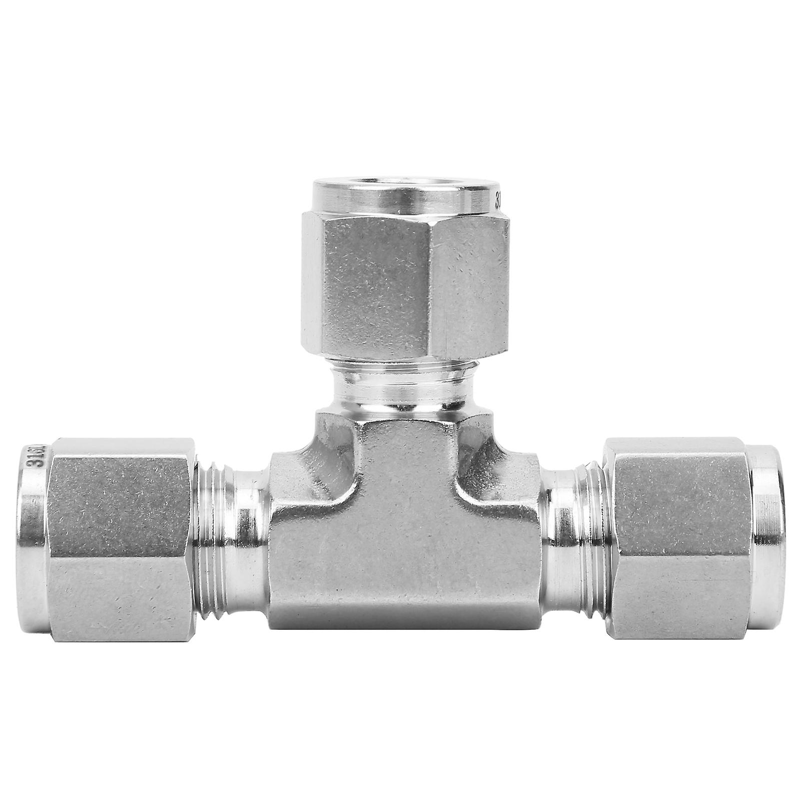 Compression Ferrule Connector Equal Diameter Tee 316 Stainless Steel Die Forging SS‑600‑3