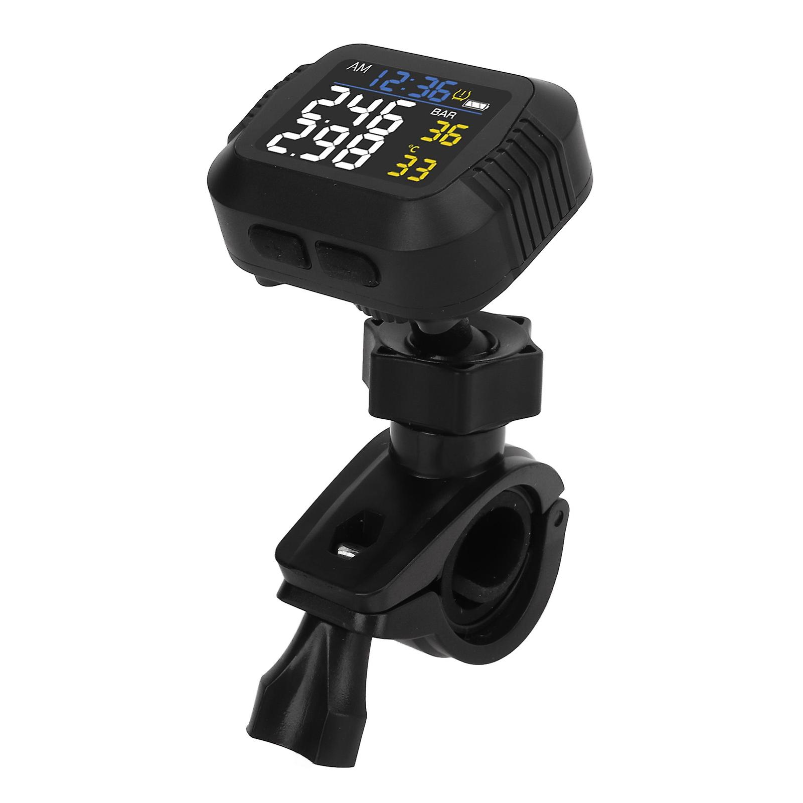 Motorcycle Tire Pressure Monitoring System Wireless Waterproof 2 External Sensor TPMS for Motor Bicycle 