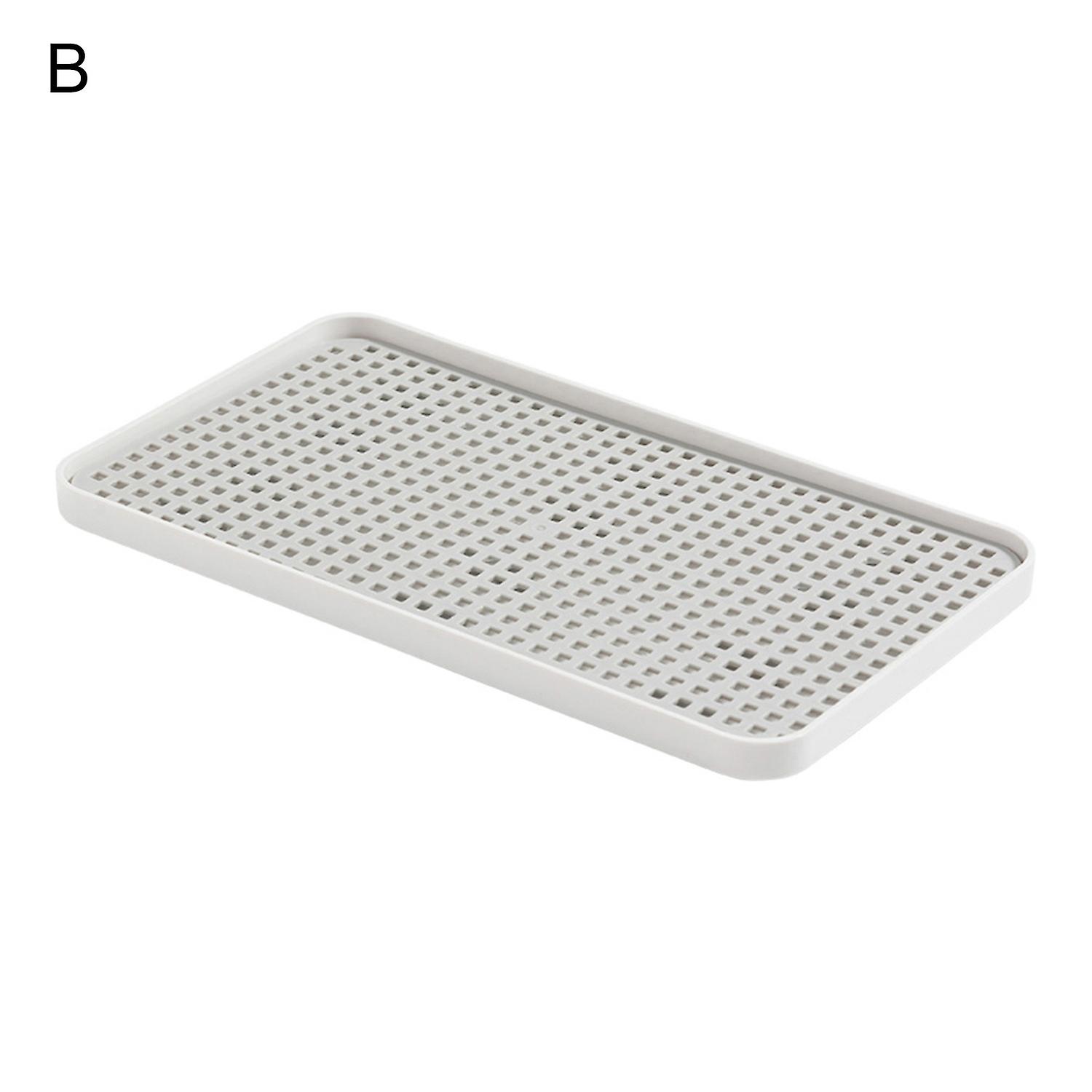 Water Draining Tray Double Layer Detachable Plastic Lightweight Self-draining Dish Drainer Plate for