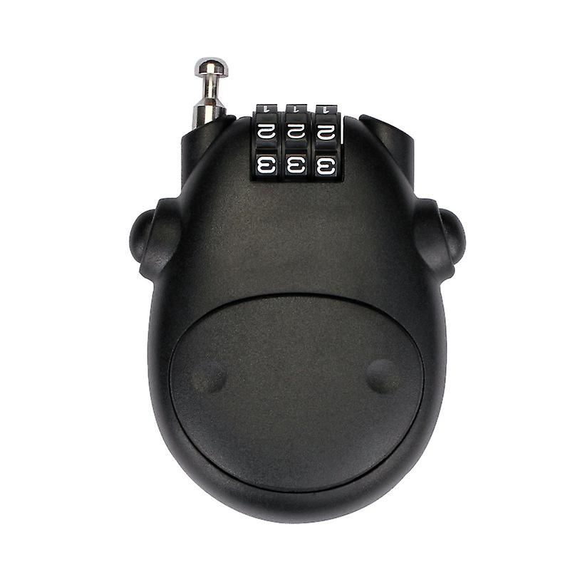 Combination Lock with 3 Digit Digital Code Cable Padlock, Heifer Shape (Black)