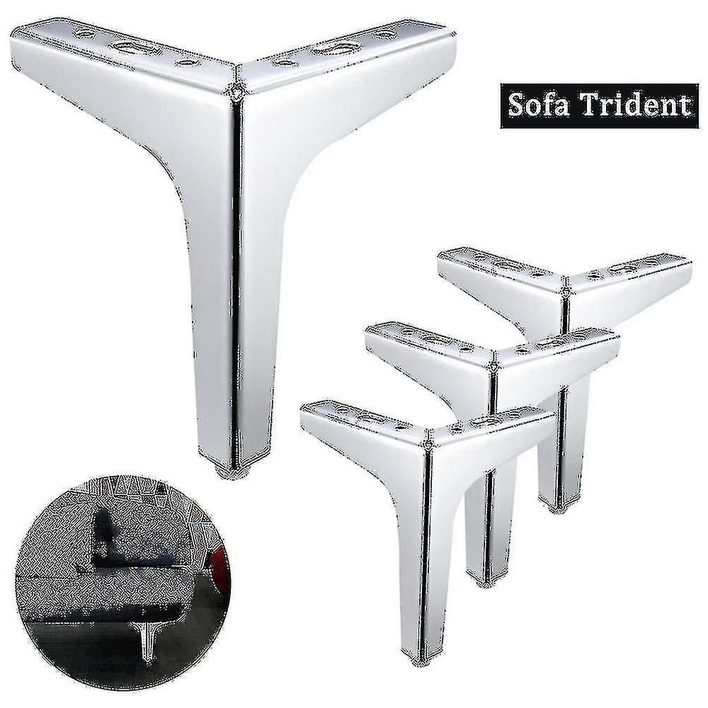1/4db 10/15/17cm Bútor kanapé lábak Modern fém gyémánt háromszög bútorlábak