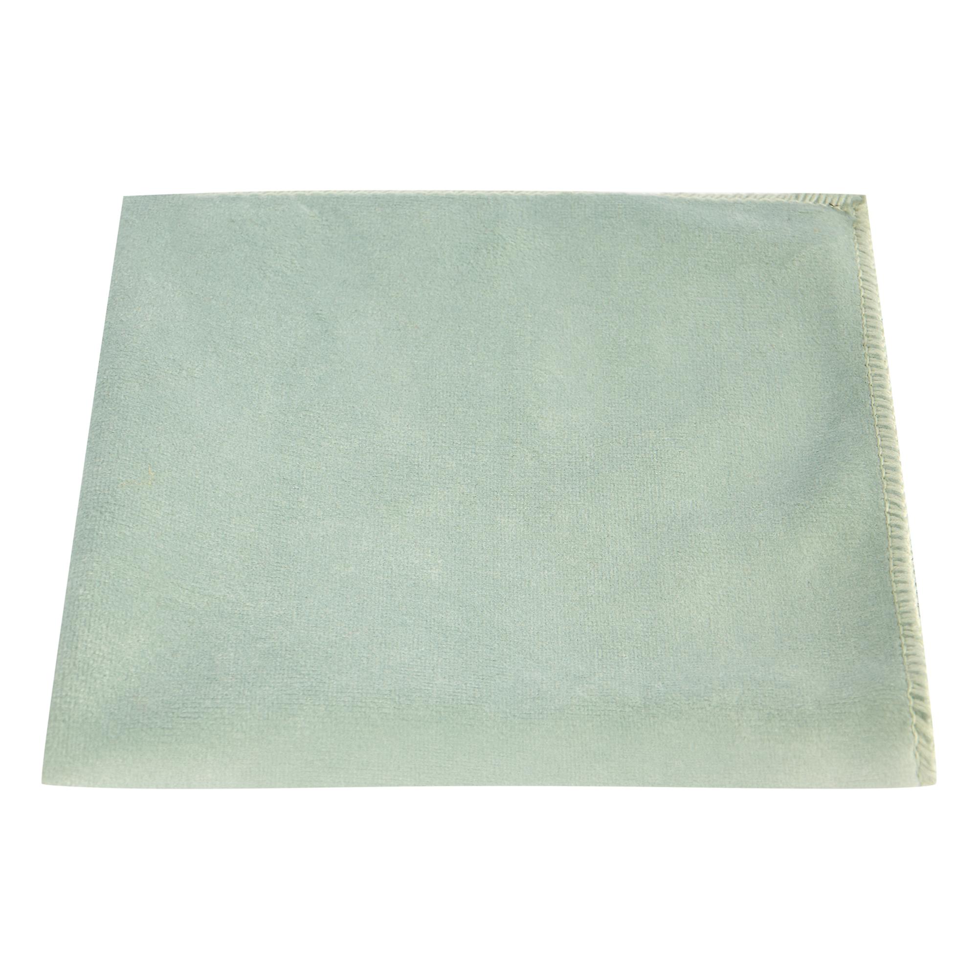 Pale Green Velvet Pocket Square
