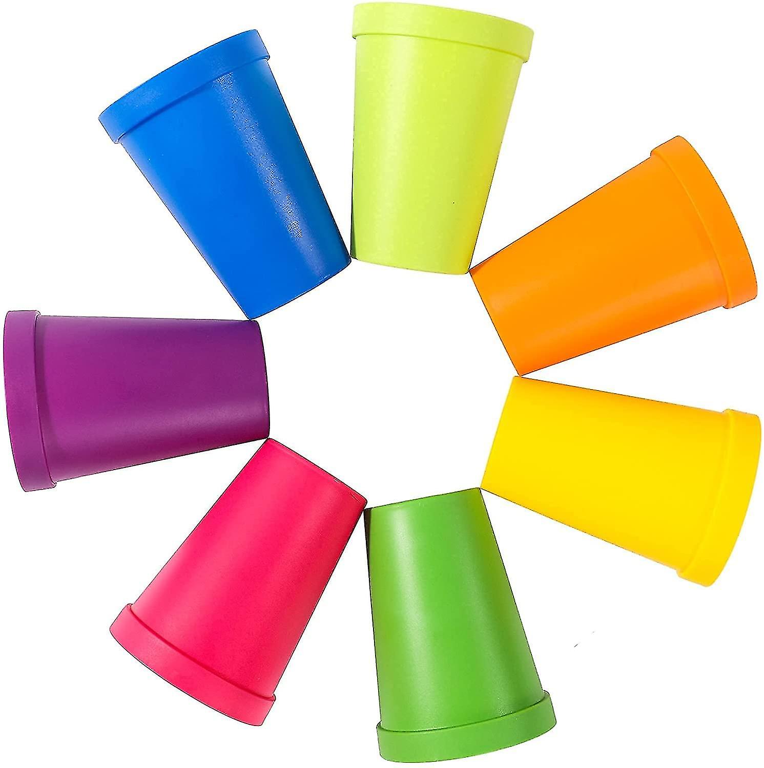 Plastic Cups, 7 Pieces Of Stackable 200ml, Reusable Plastic Cups, For Home