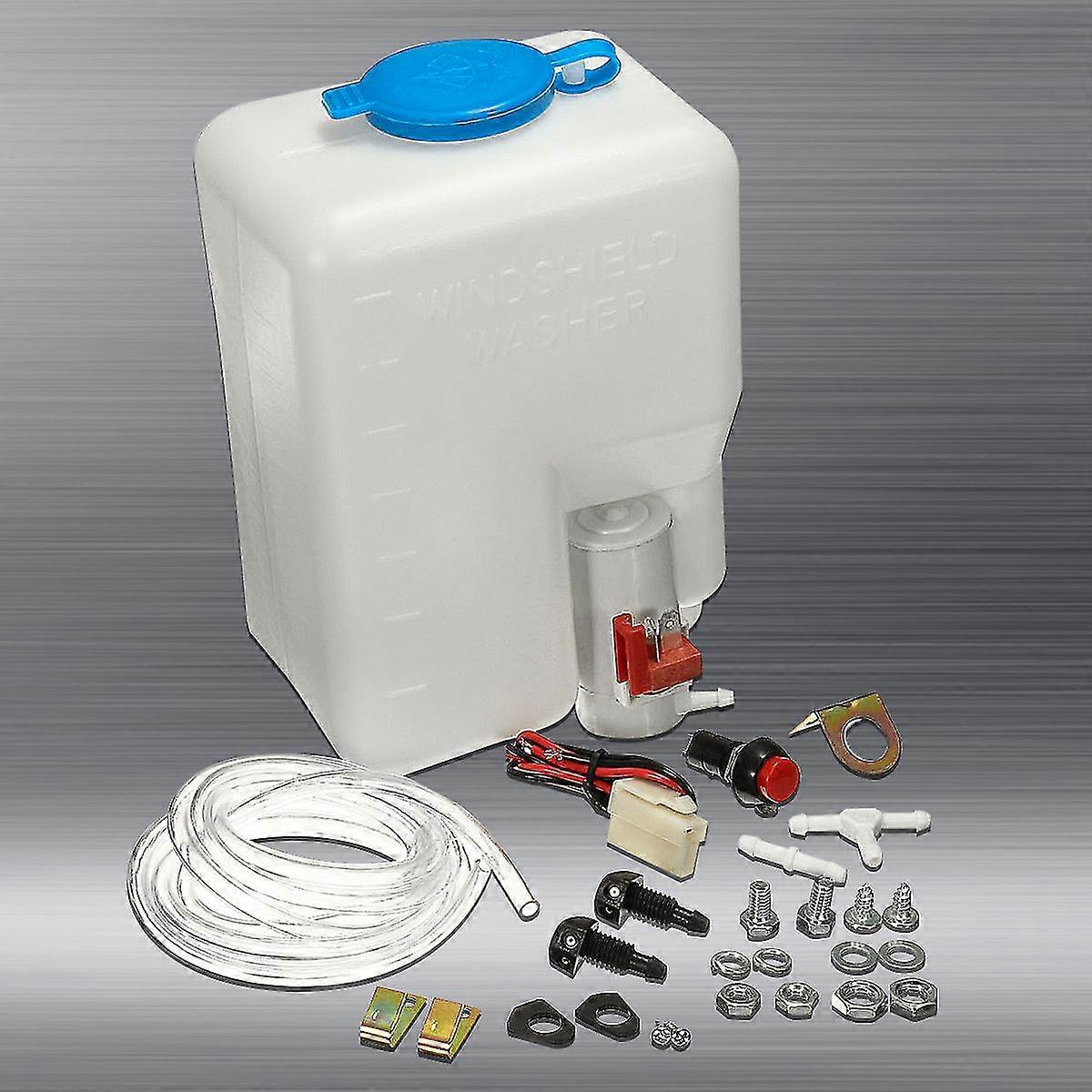 Universal 12V Window Windscreen Washer Bottle Kit Motor Jets 160186