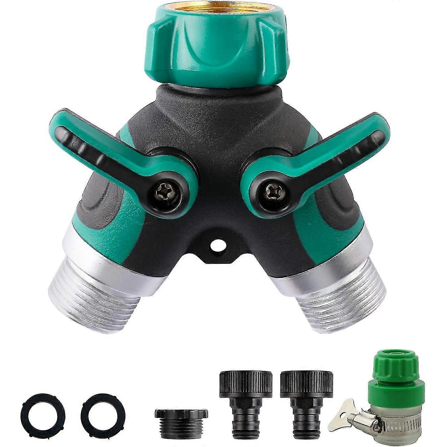2 Way Hose Splitter, Garden 2 Way Hose Connector Water Taps 2 Way Distributor