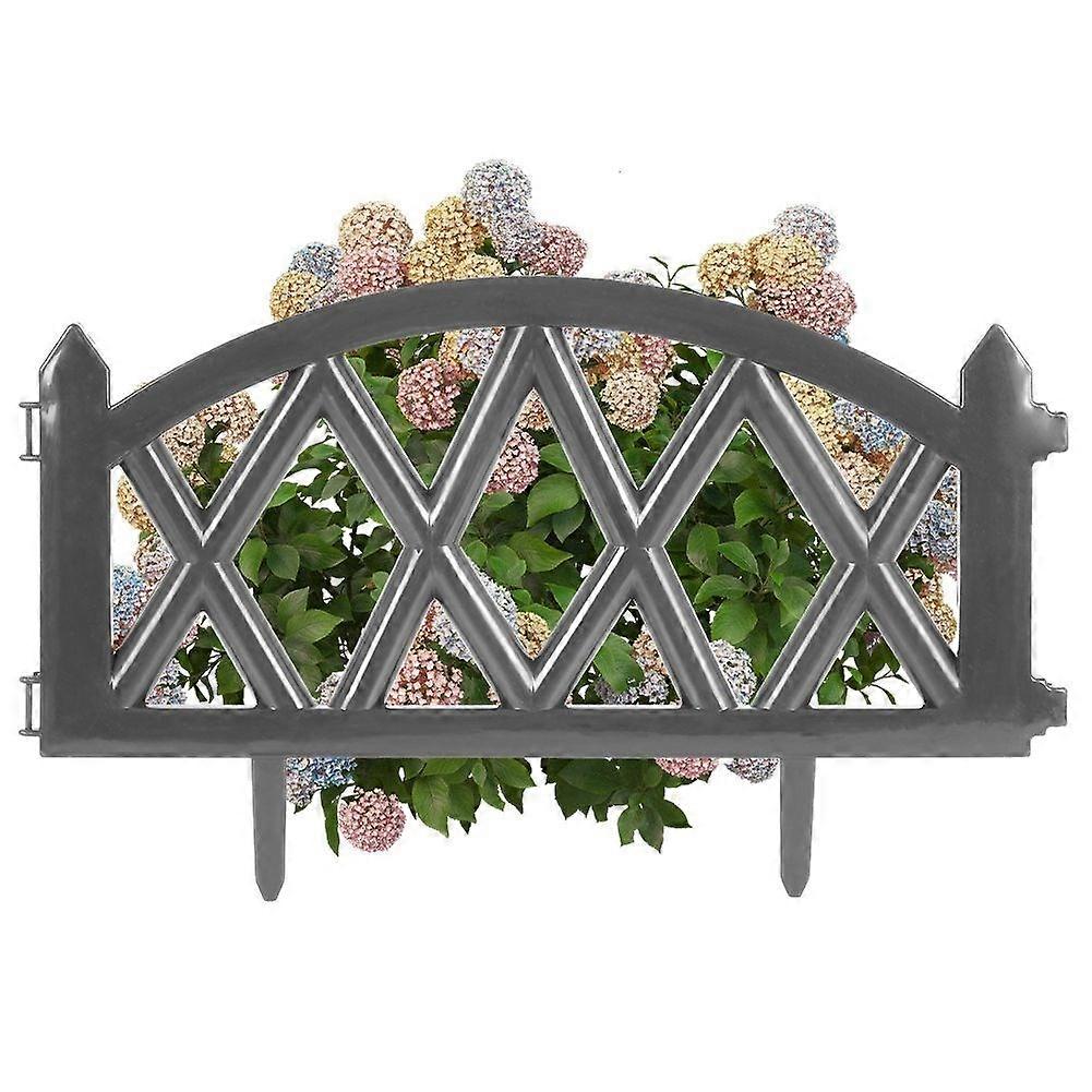 Decorative garden fence in graphite colour for unique plant edge