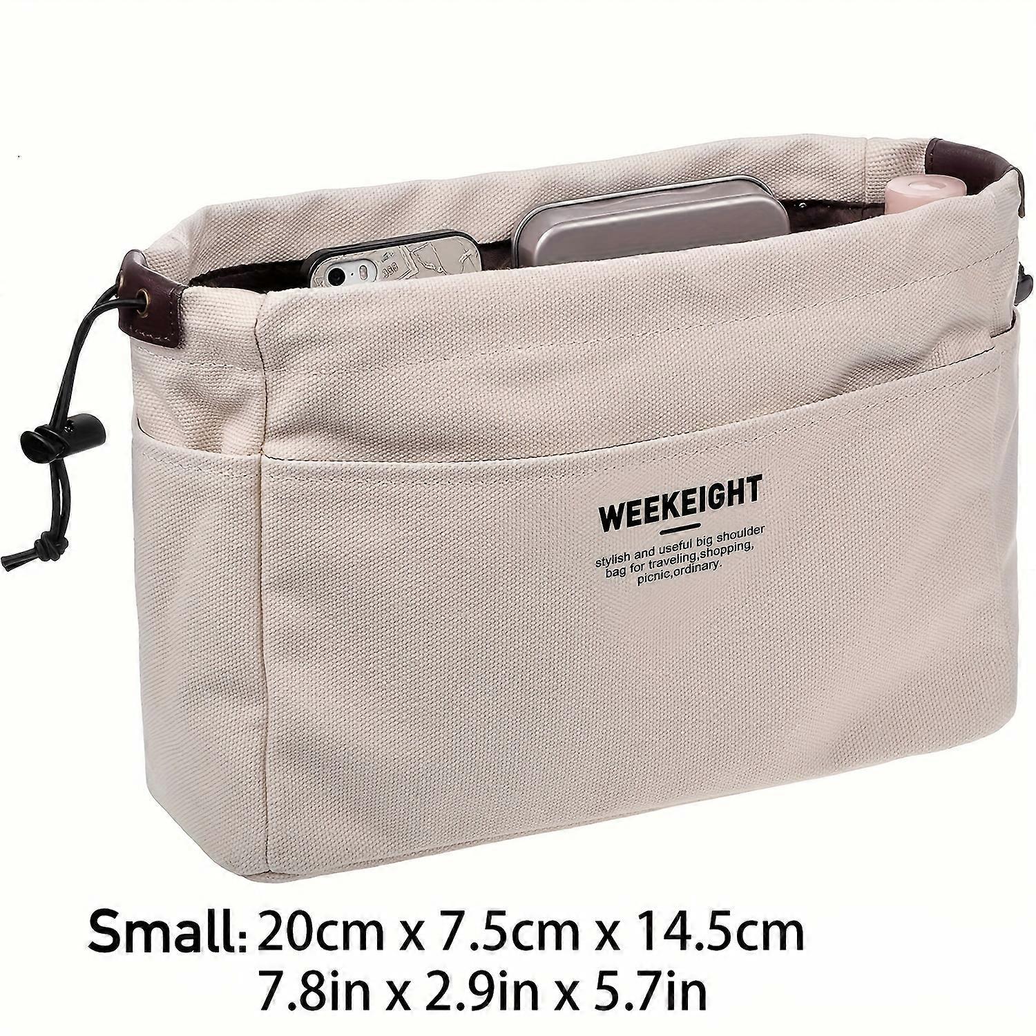 Minimalist casual storage organizer, multifunctional drawstring insert pocket for tote shoulder bag