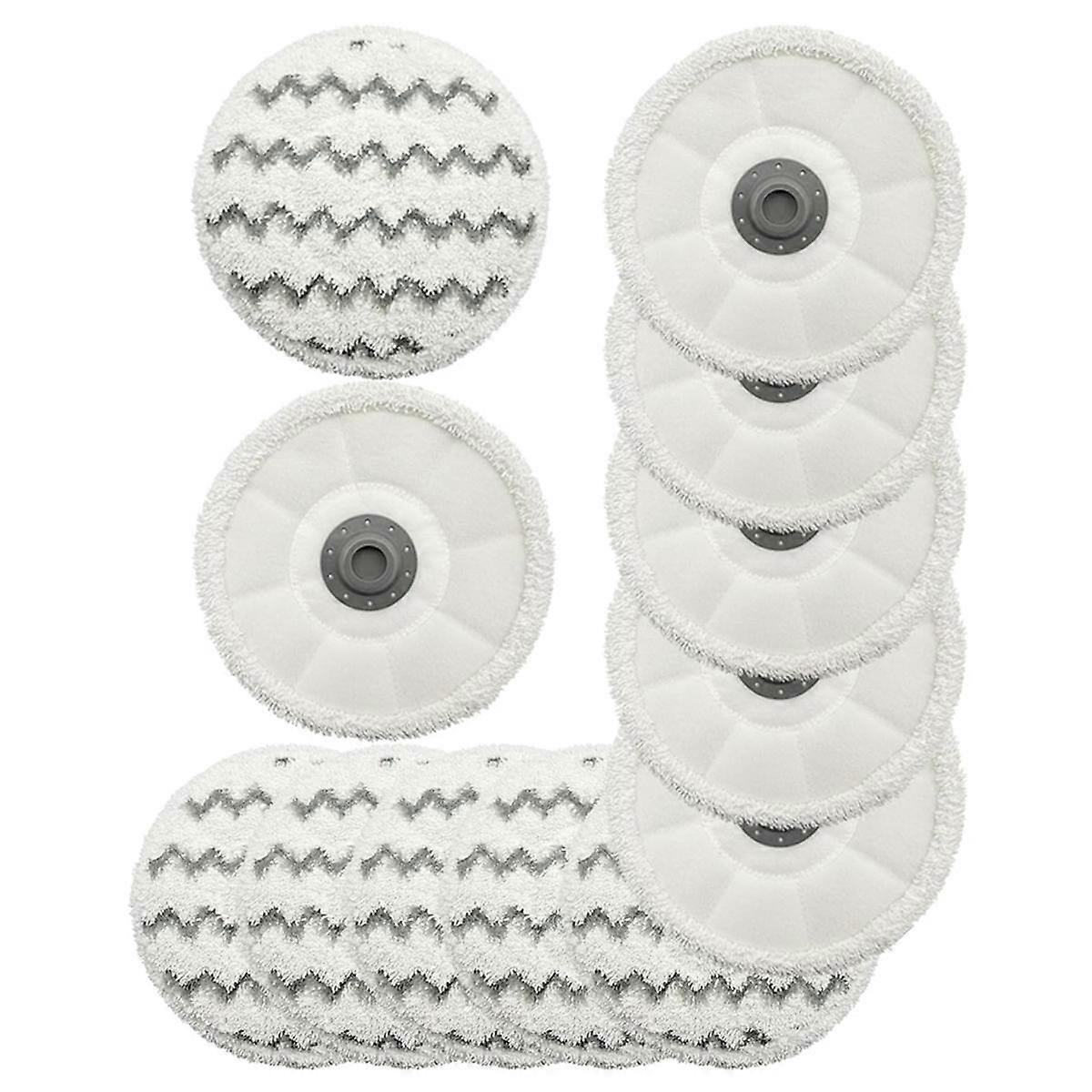 12Pack Rotating Mop Pads Replacement for SmartSteam 3897A Scrubbing Steam Mop