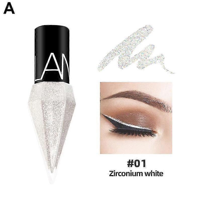 Jianghuo 6 Color Sets Eye Shadow Pearlescent Diamond Eye Shadow Liquid Sequins Makeup Smooth Mini Fine Brush Eyeliner Shine And Head