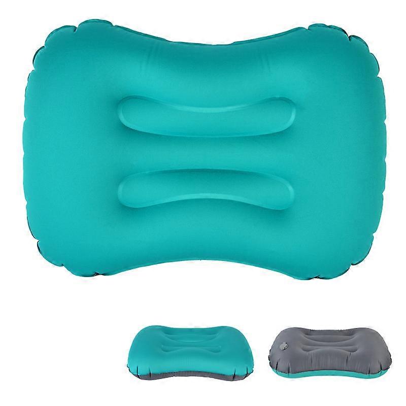 TPU inflatable pillow waist pillow peacock blue