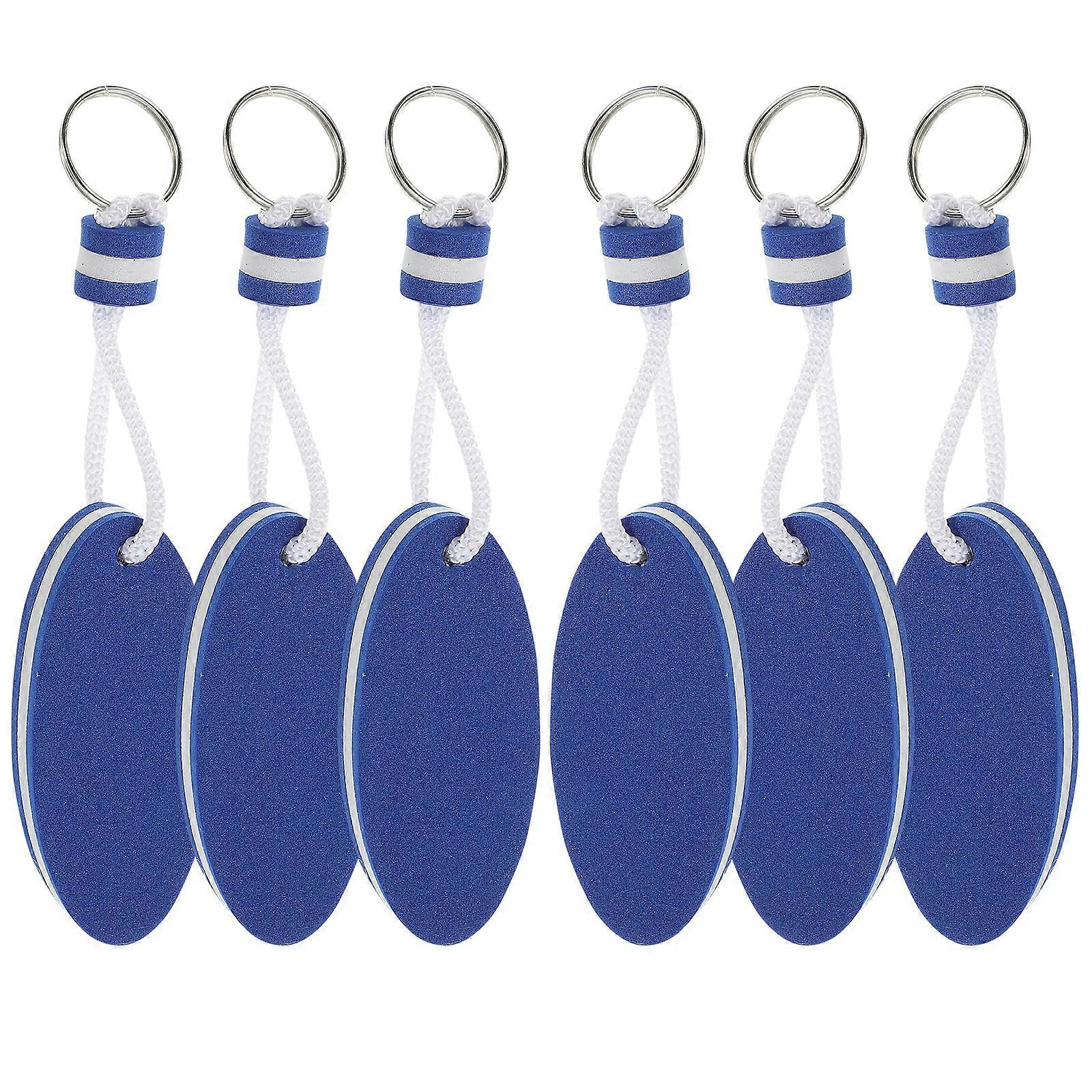 6Pcs Floating Keychains Colored Floating Key Rings Hanging Floating Keyrings Water Sports Keychains