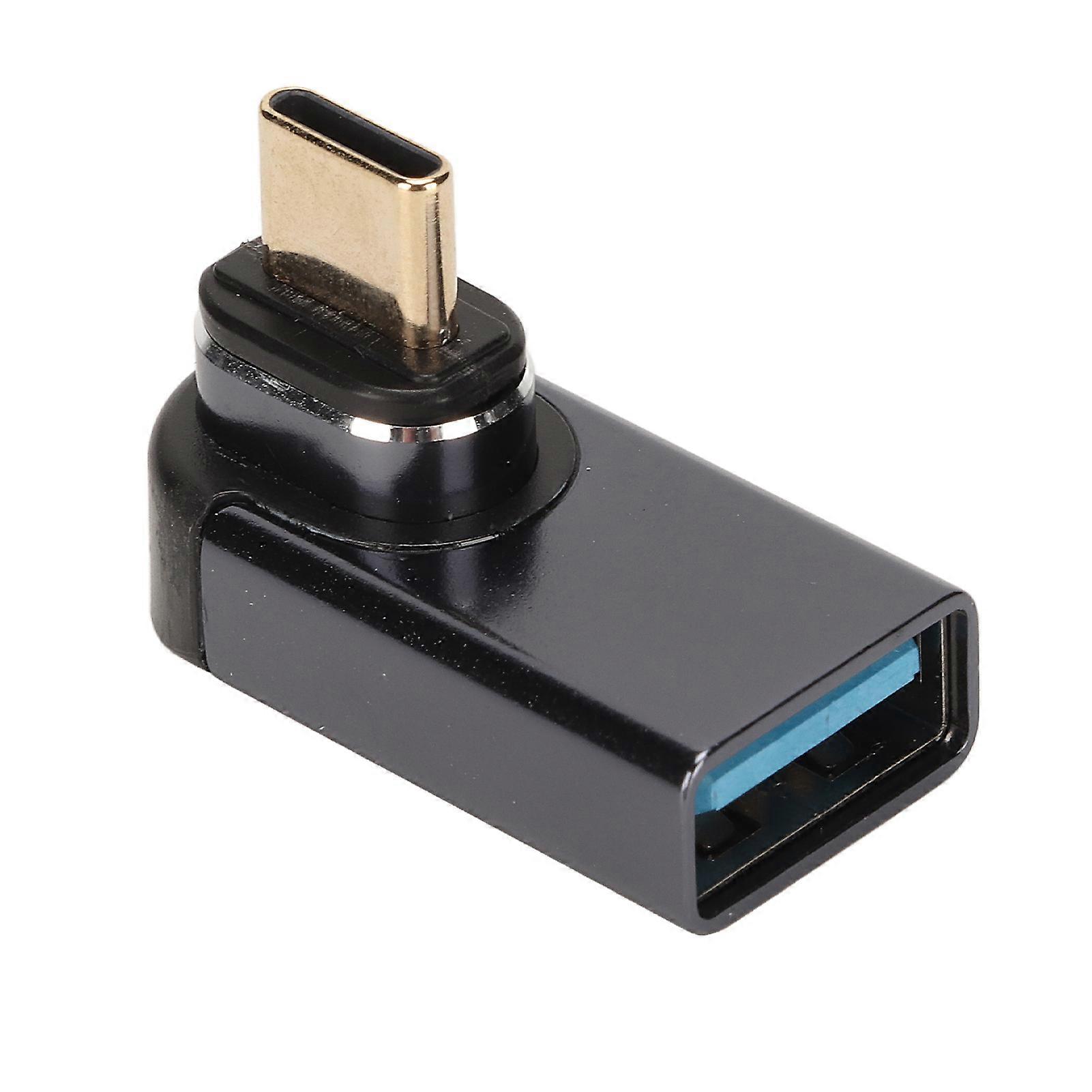 Magnetic Type C to USB Adapter 24pin Elbow 1920x1080 60Hz 10Gbps Type C Male to USB Female Adapter for PC