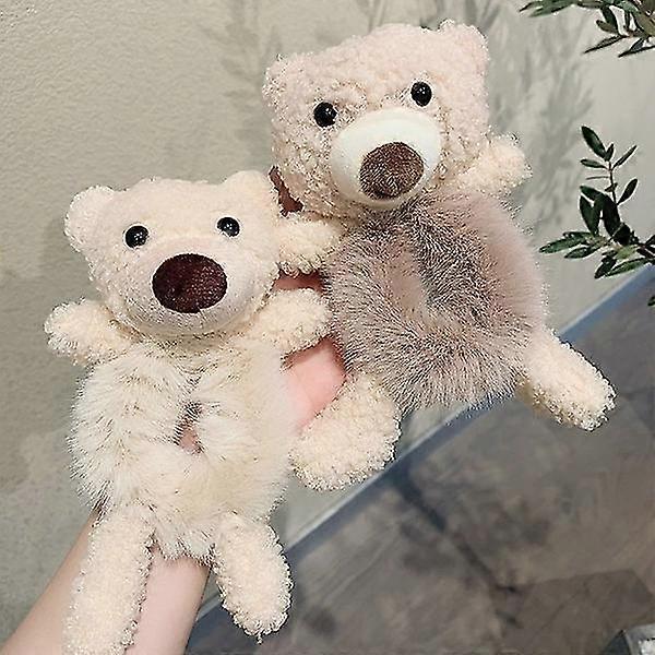New Cute Bear Hug 3d Three-dimensional Bear Head Rope [white]