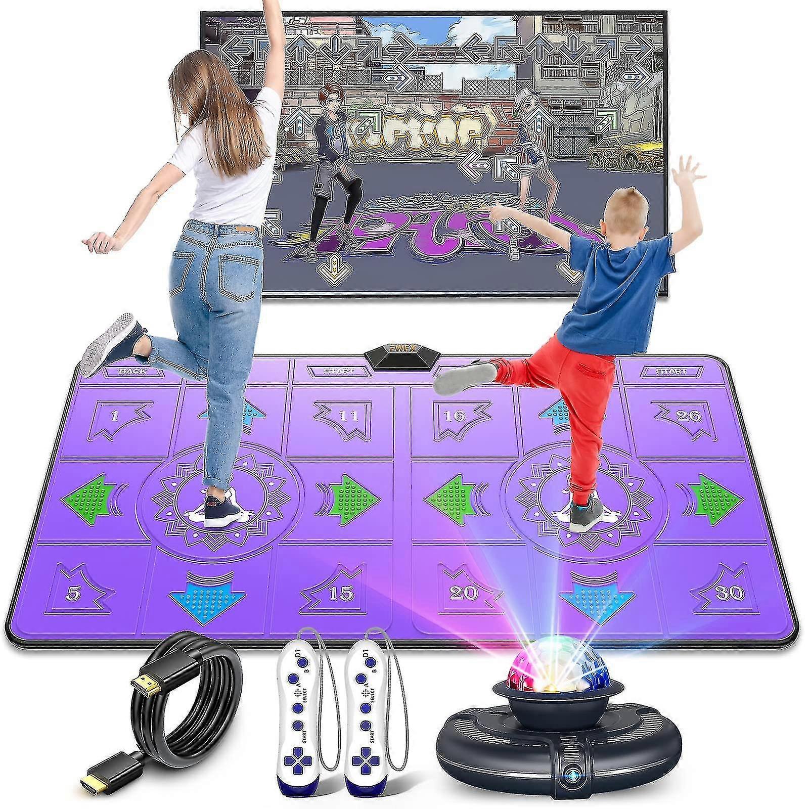 Vu0 Dance King Wireless Double Dance Carpet HDMI TV Interface Dance Machine Home AR Sensory Dance